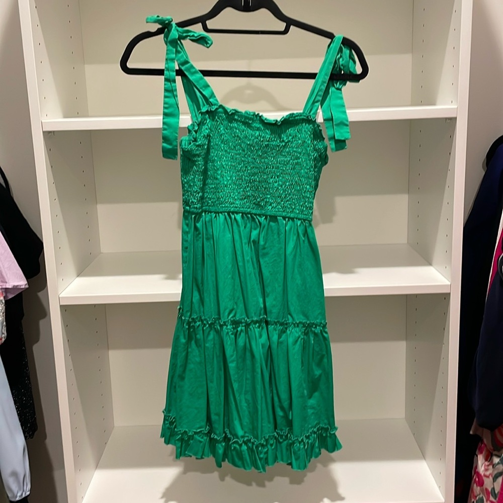 Green Tie Strap Dress